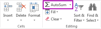 How to sum a column in Excel